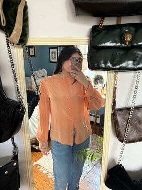 Celine orange reversible Blouse